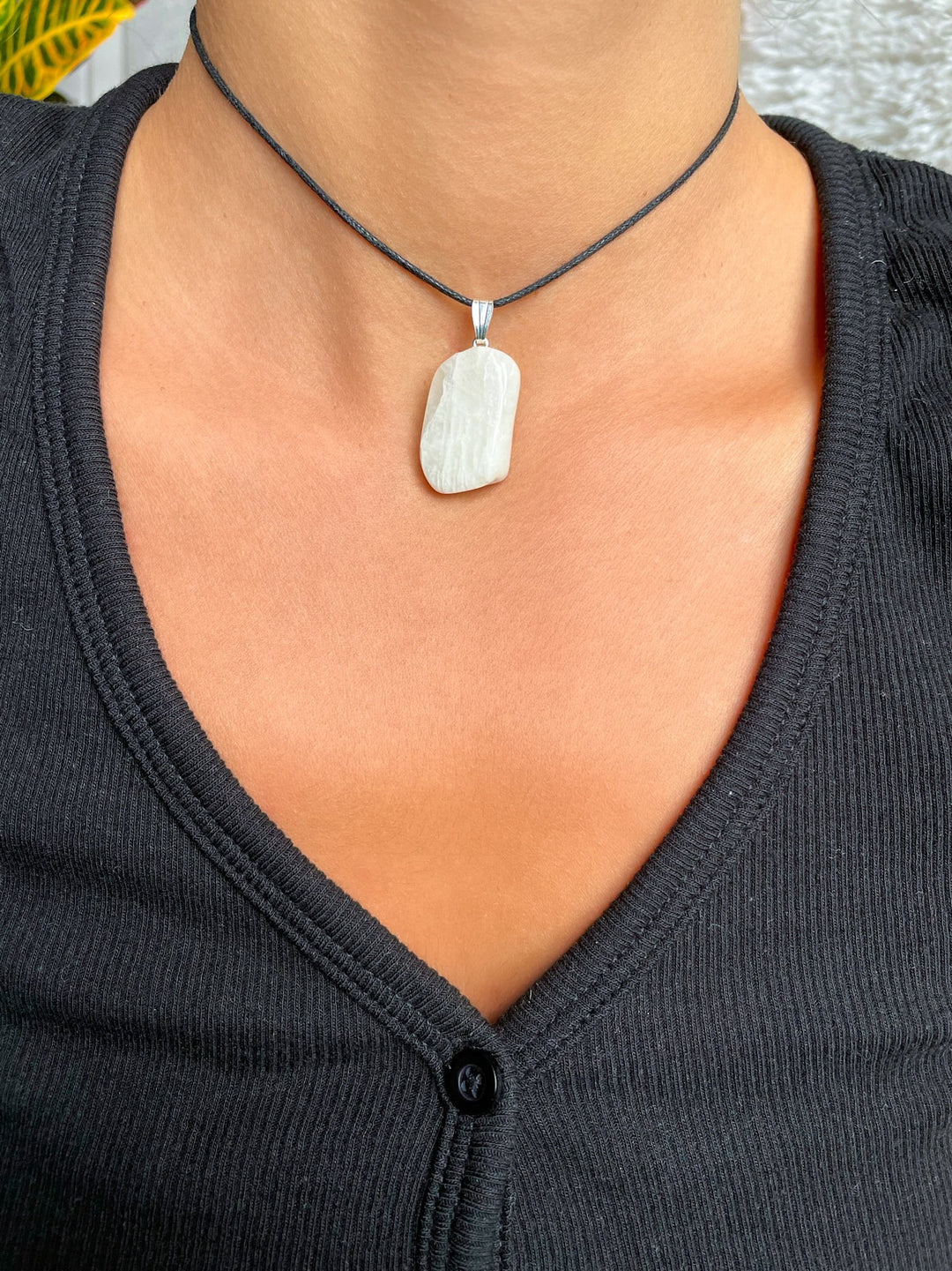 Mondstein Anhänger - SoulGlow - Anhänger mit Öse, balance, Intuition & Spiritualität
