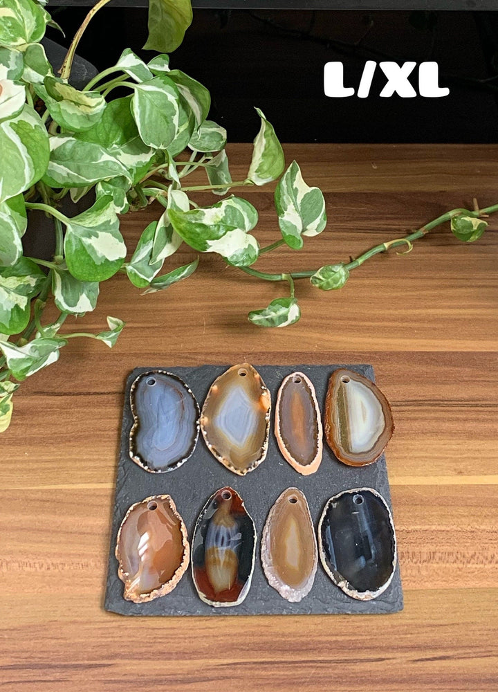 Natur Achat Scheibe Anhänger - SoulGlow - achat, Anhänger, balance