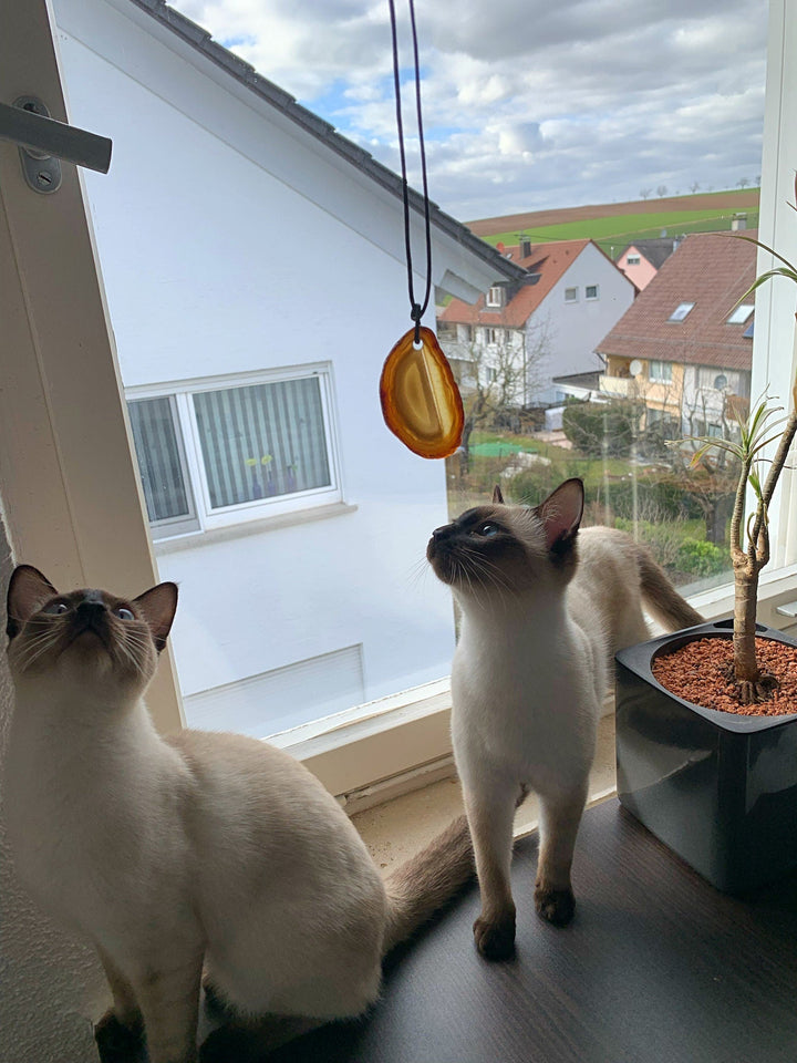 Natur Achat Scheibe Anhänger - SoulGlow - achat, Anhänger, balance