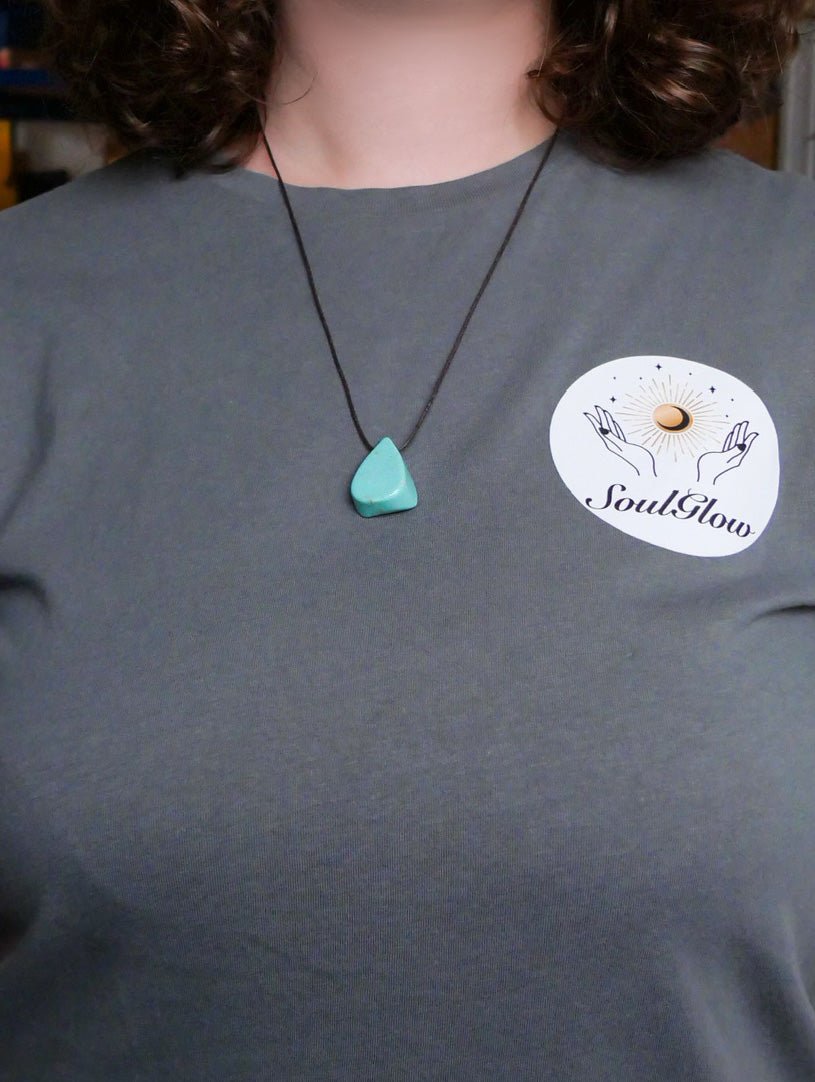 Natur Türkis Anhänger - SoulGlow - Anhänger mit Bohrung, Natur Türkis, not - on - sale