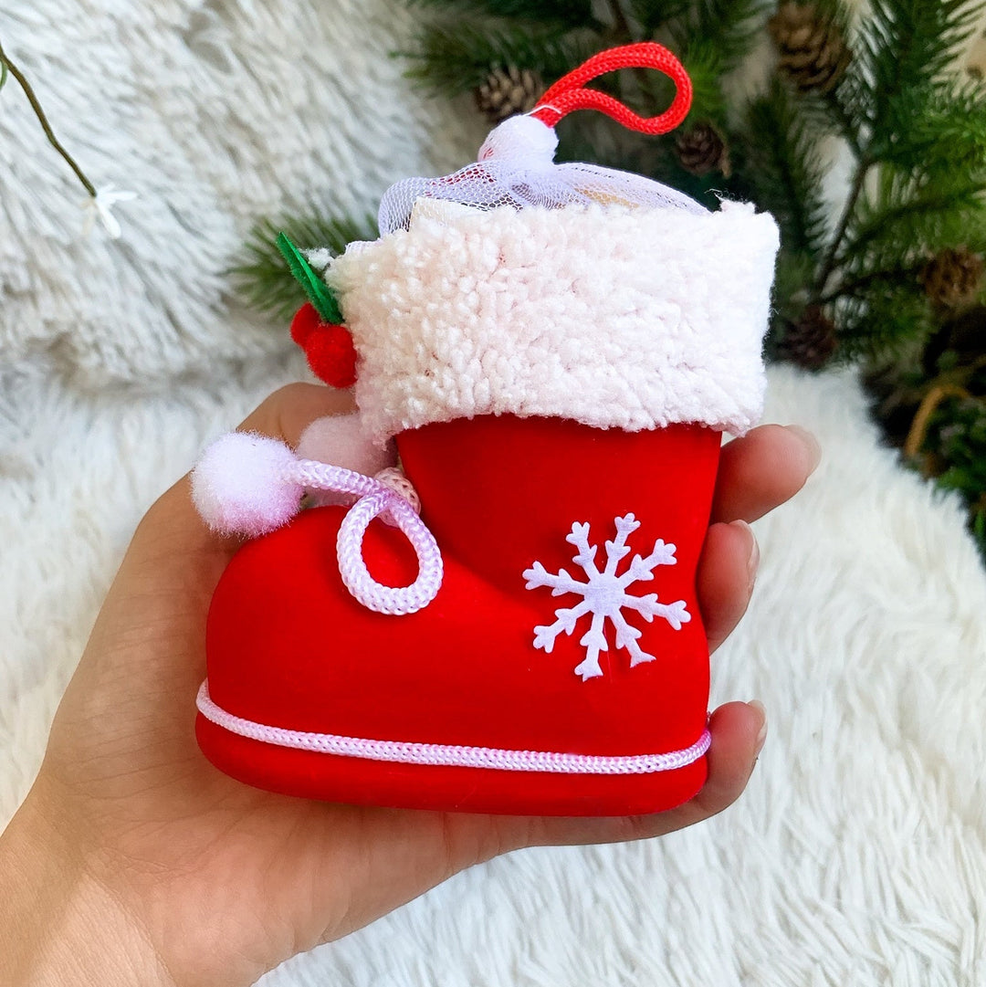 Nikolaus/Weihnachtsstiefel mit Trommelstein Mix - SoulGlow - Bunte Steine - Geschenk