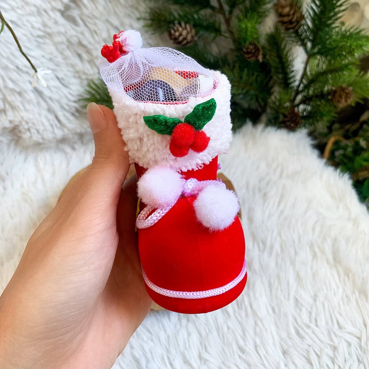 Nikolaus/Weihnachtsstiefel mit Trommelstein Mix - SoulGlow - Bunte Steine - Geschenk