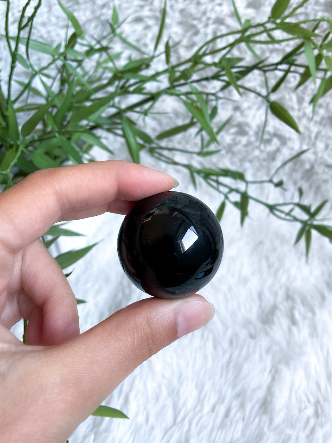 Obsidian Kugel - SoulGlow - balance, geschliffene Form, Kristall
