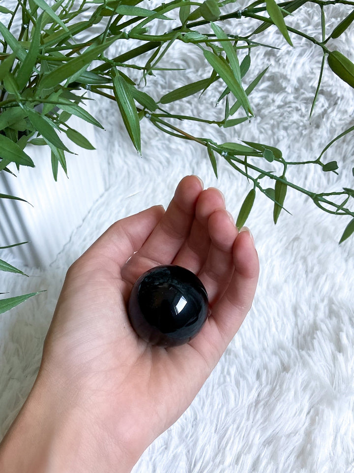 Obsidian Kugel - SoulGlow - balance, geschliffene Form, Kristall