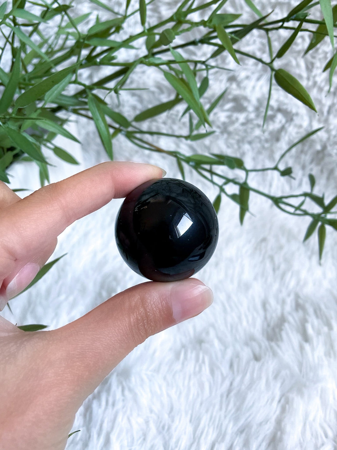 Obsidian Kugel - SoulGlow - balance, geschliffene Form, Kristall