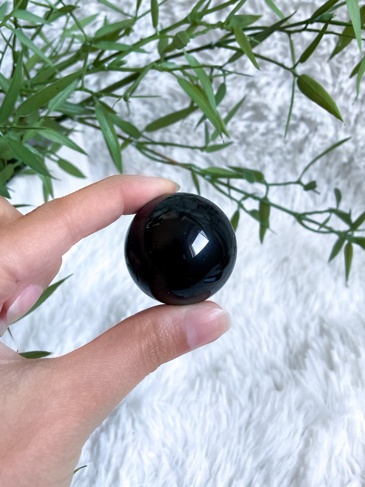 Obsidian Kugel - SoulGlow - balance, geschliffene Form, Kristall