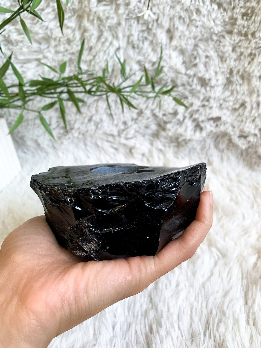 Obsidian Teelichthalter - SoulGlow - Aura, balance, not - on - sale