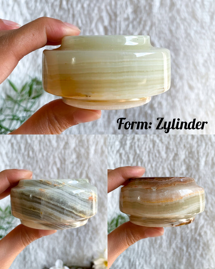 Onyx Marmor Teelichthalter - SoulGlow - Aura, balance, braun