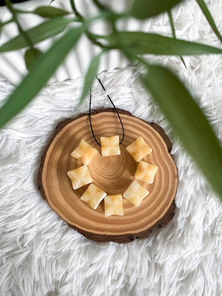 Orangencalcit Merkaba Anhänger - SoulGlow - Anhänger, balance, Energie