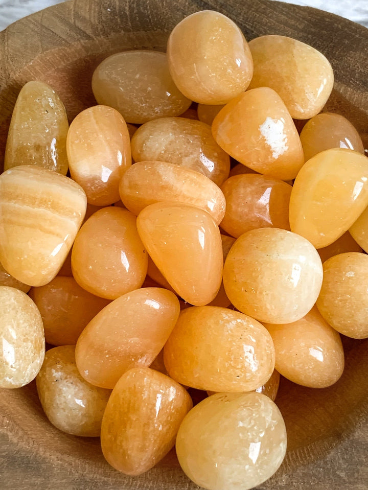 Orangencalcit Trommelsteine - SoulGlow - balance, Energie, Energie & Vitalität