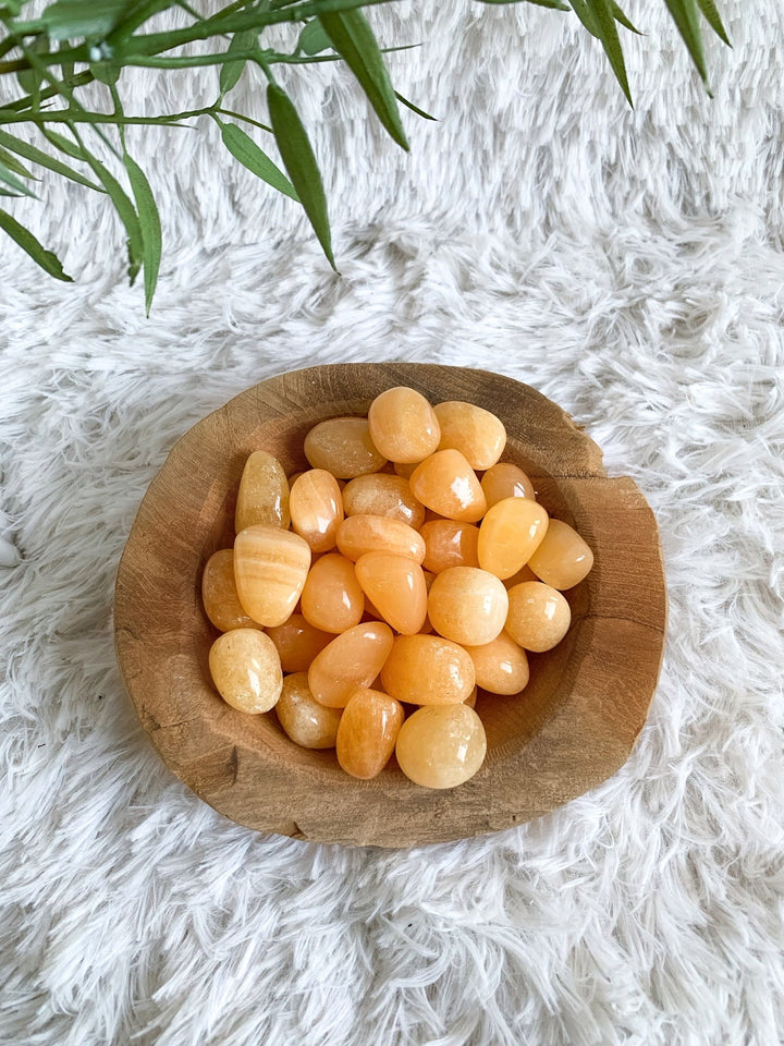 Orangencalcit Trommelsteine - SoulGlow - balance, Energie, Energie & Vitalität