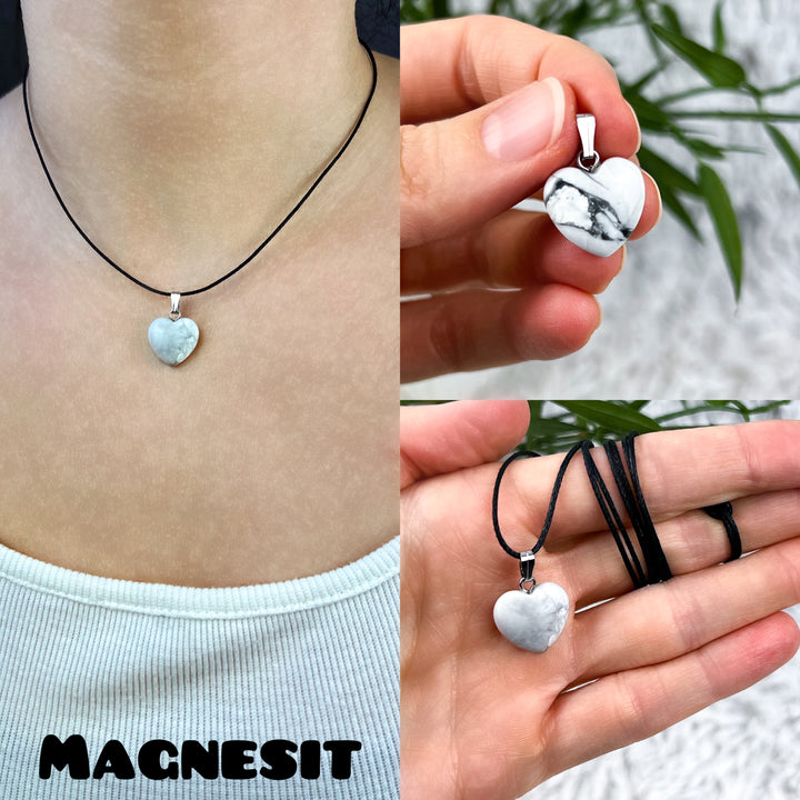 Edelstein Herz Anhänger verschiedene Arten