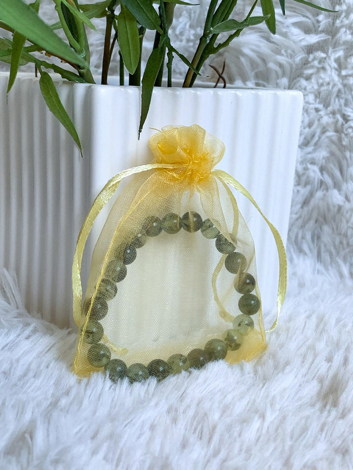 Prehnit Armband - SoulGlow - Armband, balance, grün