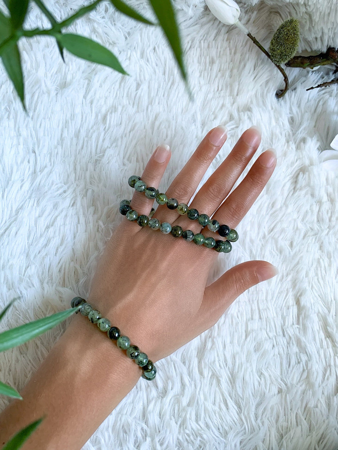 Prehnit Armband - SoulGlow - Armband, balance, grün