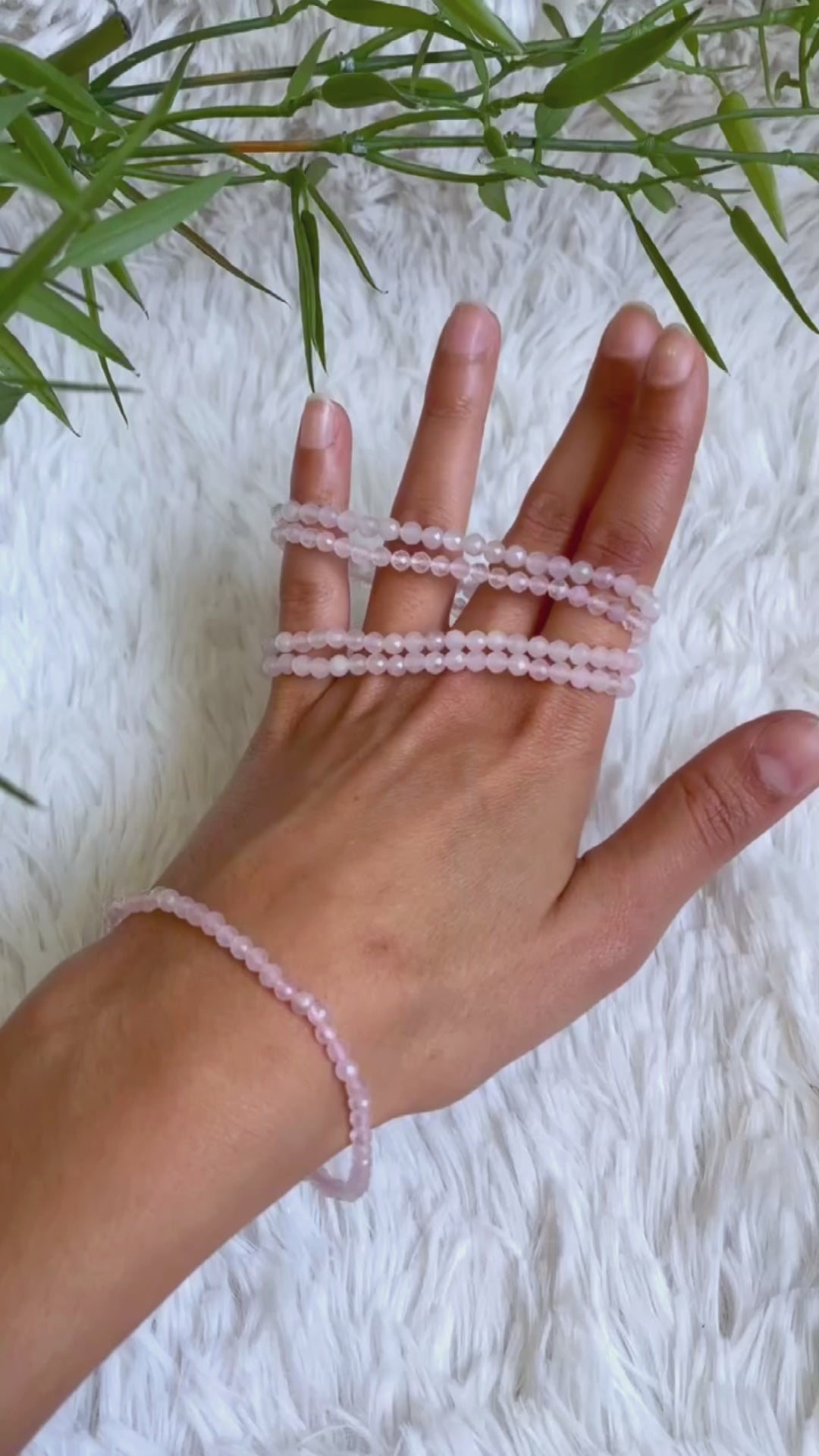 Rosenquarz Armband | facettiert