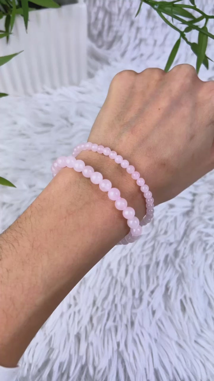 Video Rosenquarz Armband - SoulGlow - Armband, balance, Kugel Armband