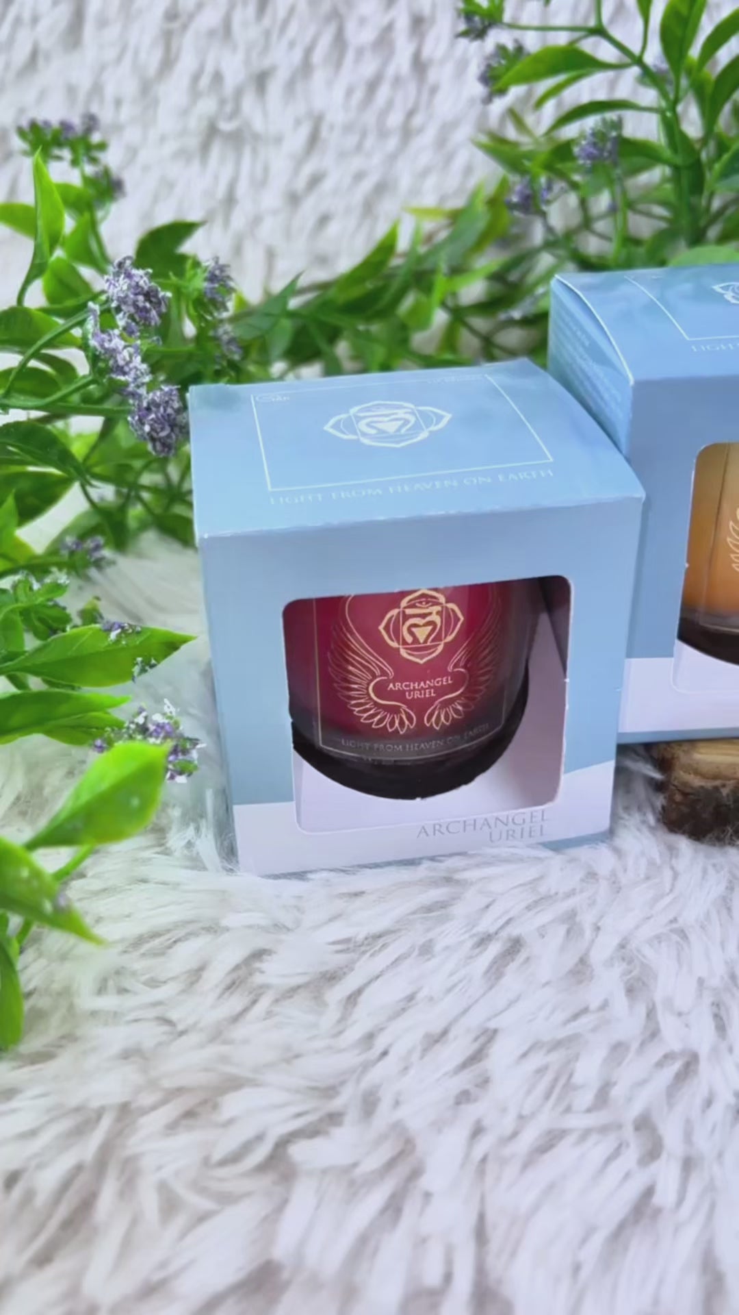 Chakra-Erzengel-Set mit 7 Kerzen