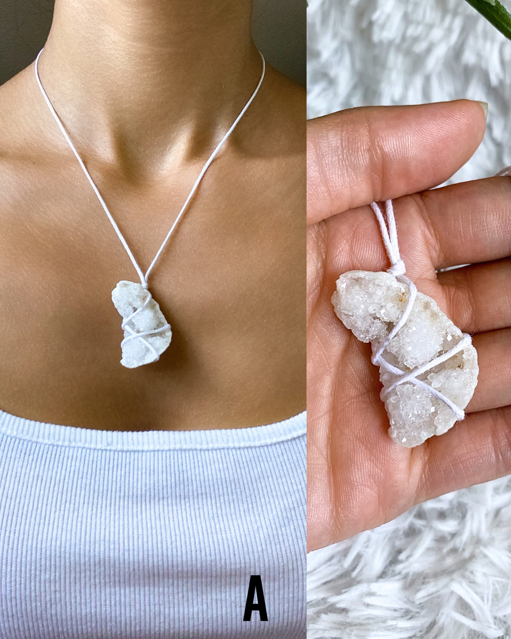Quarz Geode Anhänger Unikat - SoulGlow - Energie, Geode, not - on - sale