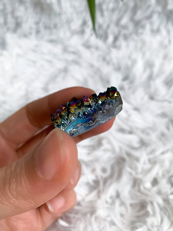Rainbow Amethyst Herz - SoulGlow - Amethyst, balance, geschliffene Form