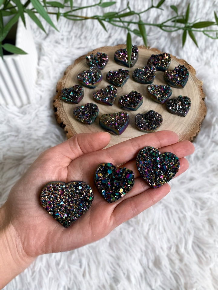 Rainbow Amethyst Herz - SoulGlow - Amethyst, balance, geschliffene Form