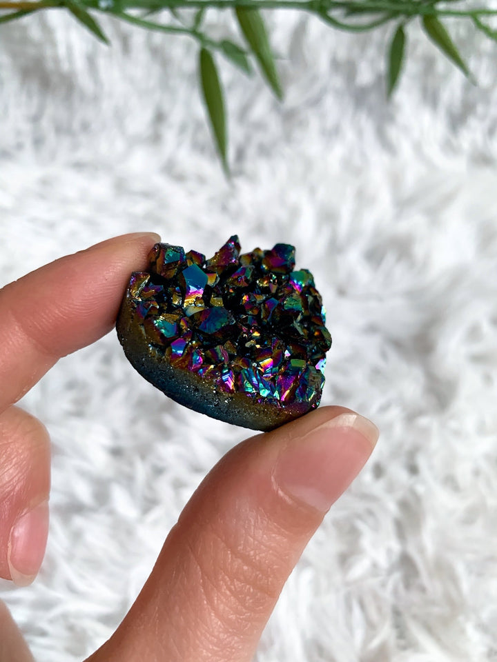 Rainbow Amethyst Herz - SoulGlow - Amethyst, balance, geschliffene Form