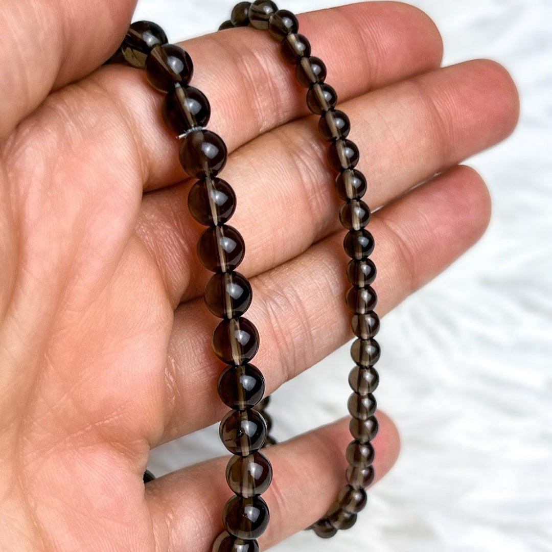 Rauchquarz Armband - SoulGlow - Armband, balance, Kugel Armband
