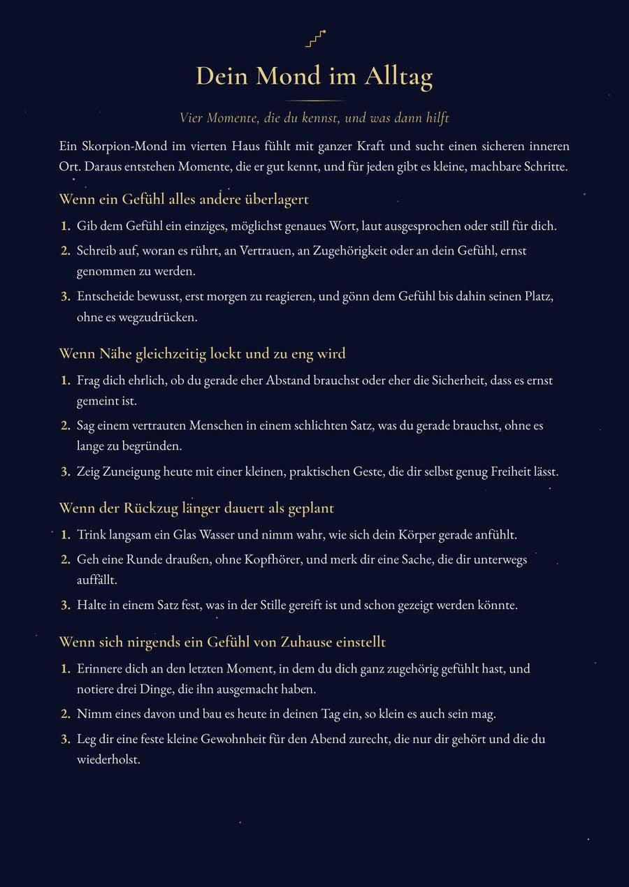 Beispielseite Dein Mond im Alltag aus einem persönlichen Mond-Reading