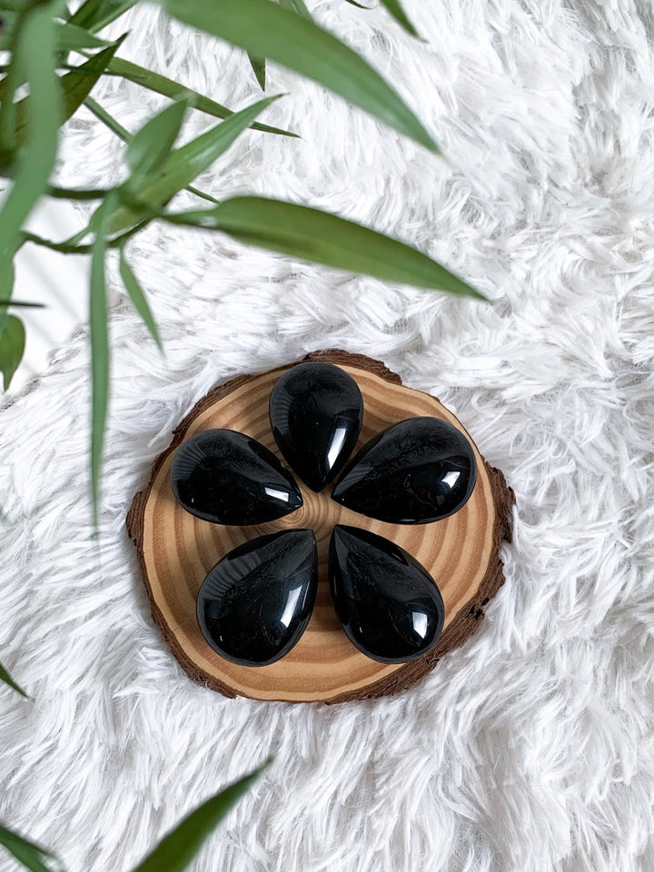 Regenbogen Obsidian Tropfen Anhänger - SoulGlow - Anhänger, balance, Baumwollband