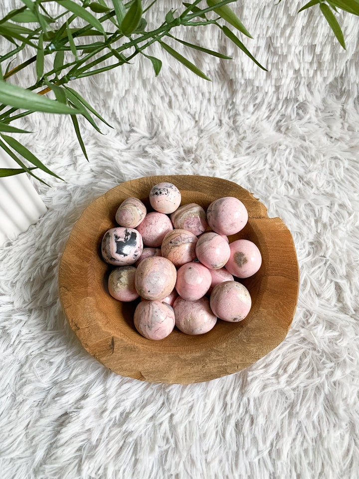 Rhodochrosit Trommelsteine - SoulGlow - balance, Erholung & Wohlbefinden, Kristall