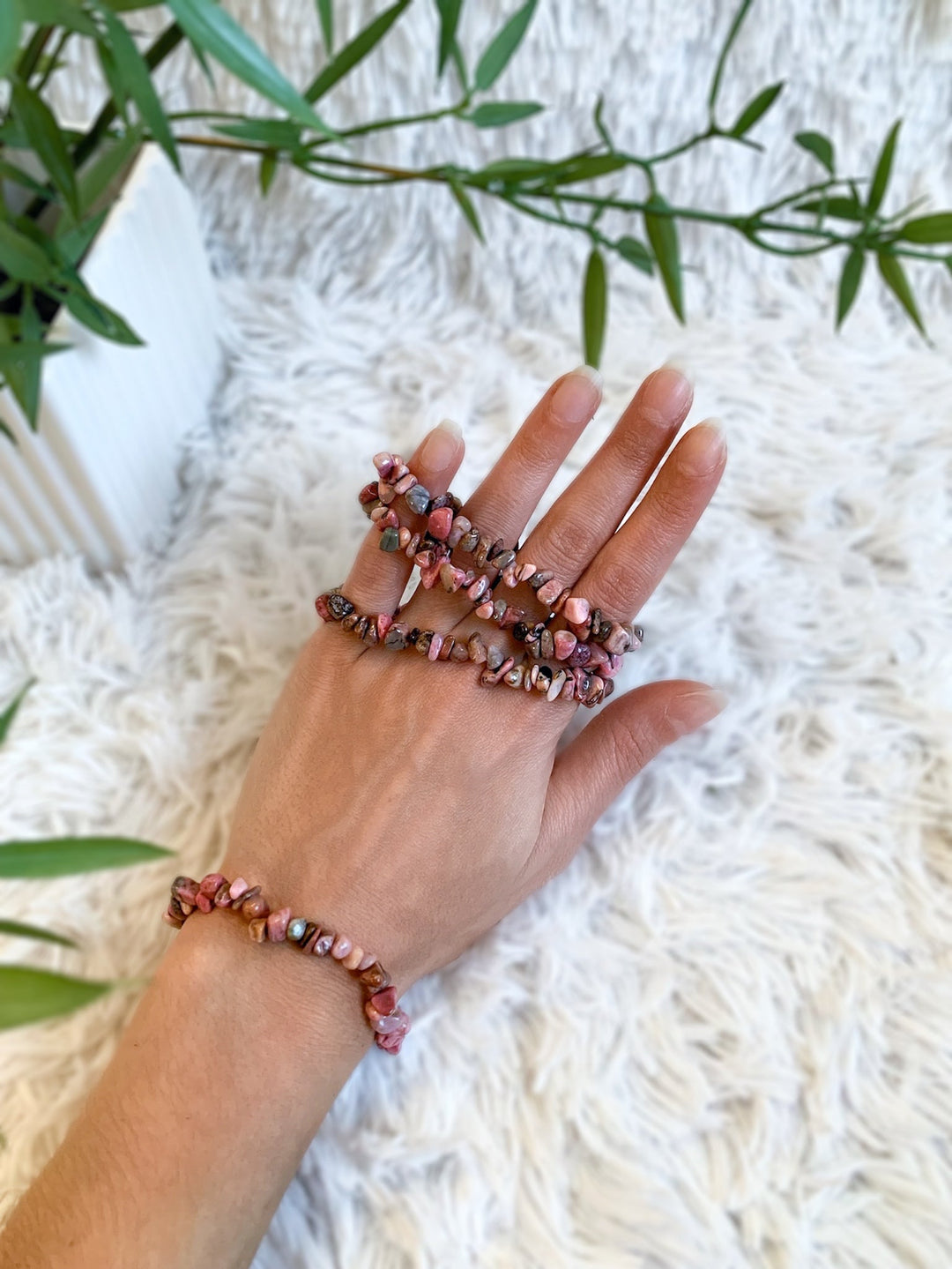 Rhodonit Armband - SoulGlow - Armband, balance, Liebe