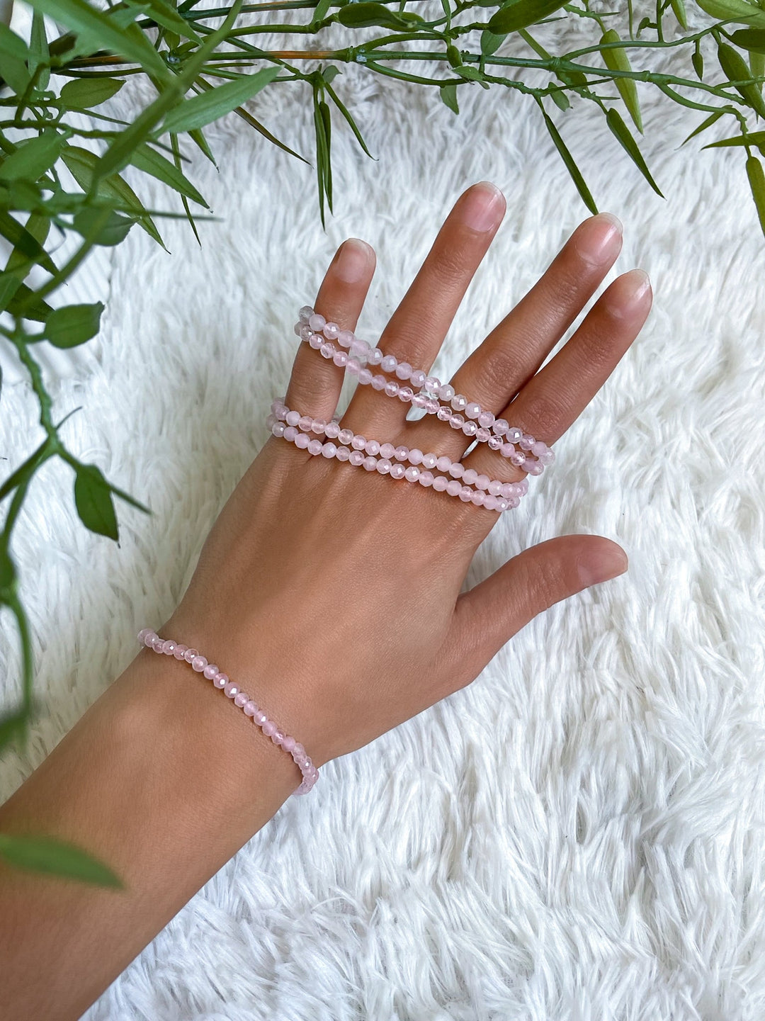 Rosenquarz Armband | facettiert - SoulGlow - Armband, balance, facettiert