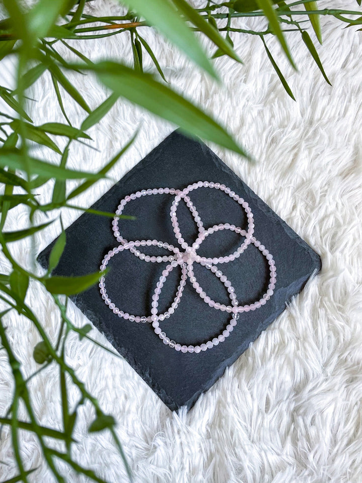 Rosenquarz Armband | facettiert - SoulGlow - Armband, balance, facettiert