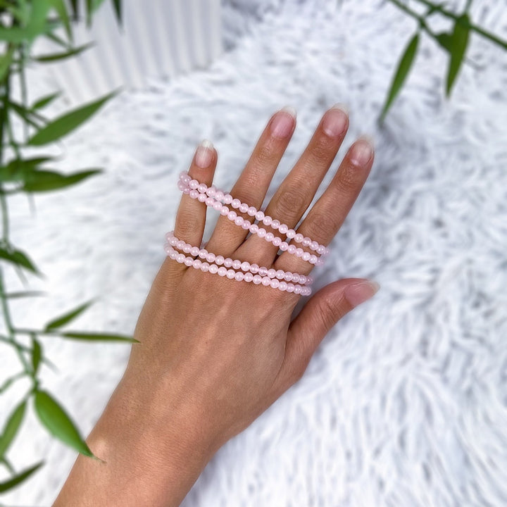 Rosenquarz Armband - SoulGlow - Armband, balance, Kugel Armband