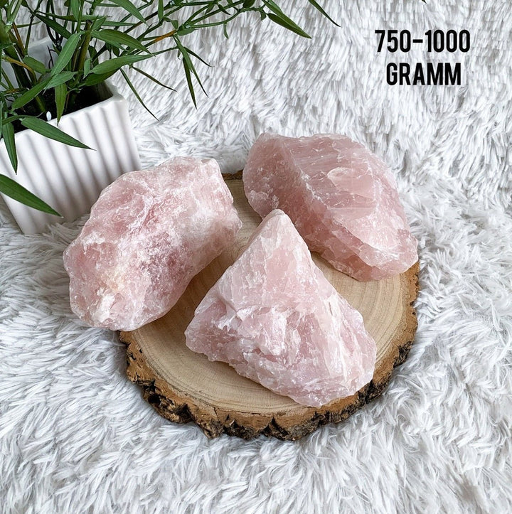 Rosenquarz Rohstein - SoulGlow - _wf_cus, balance, Kristall