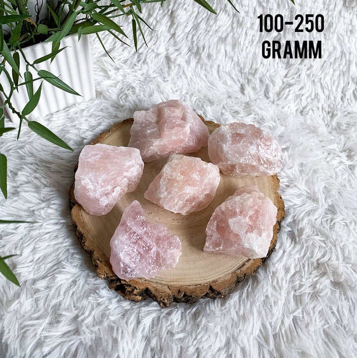 Rosenquarz Rohstein - SoulGlow - _wf_cus, balance, Kristall