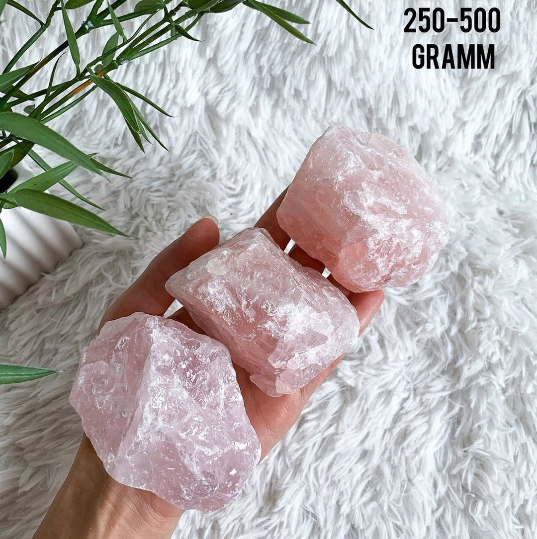 Rosenquarz Rohstein - SoulGlow - _wf_cus, balance, Kristall