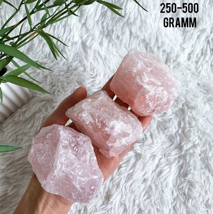 Rosenquarz Rohstein - SoulGlow - _wf_cus, balance, Kristall