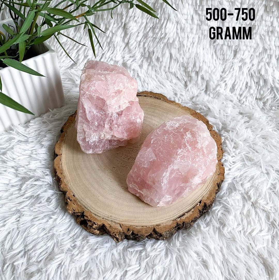 Rosenquarz Rohstein - SoulGlow - _wf_cus, balance, Kristall