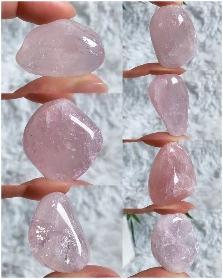 Rosenquarz Trommelsteine - SoulGlow - balance, Kristall, Liebe