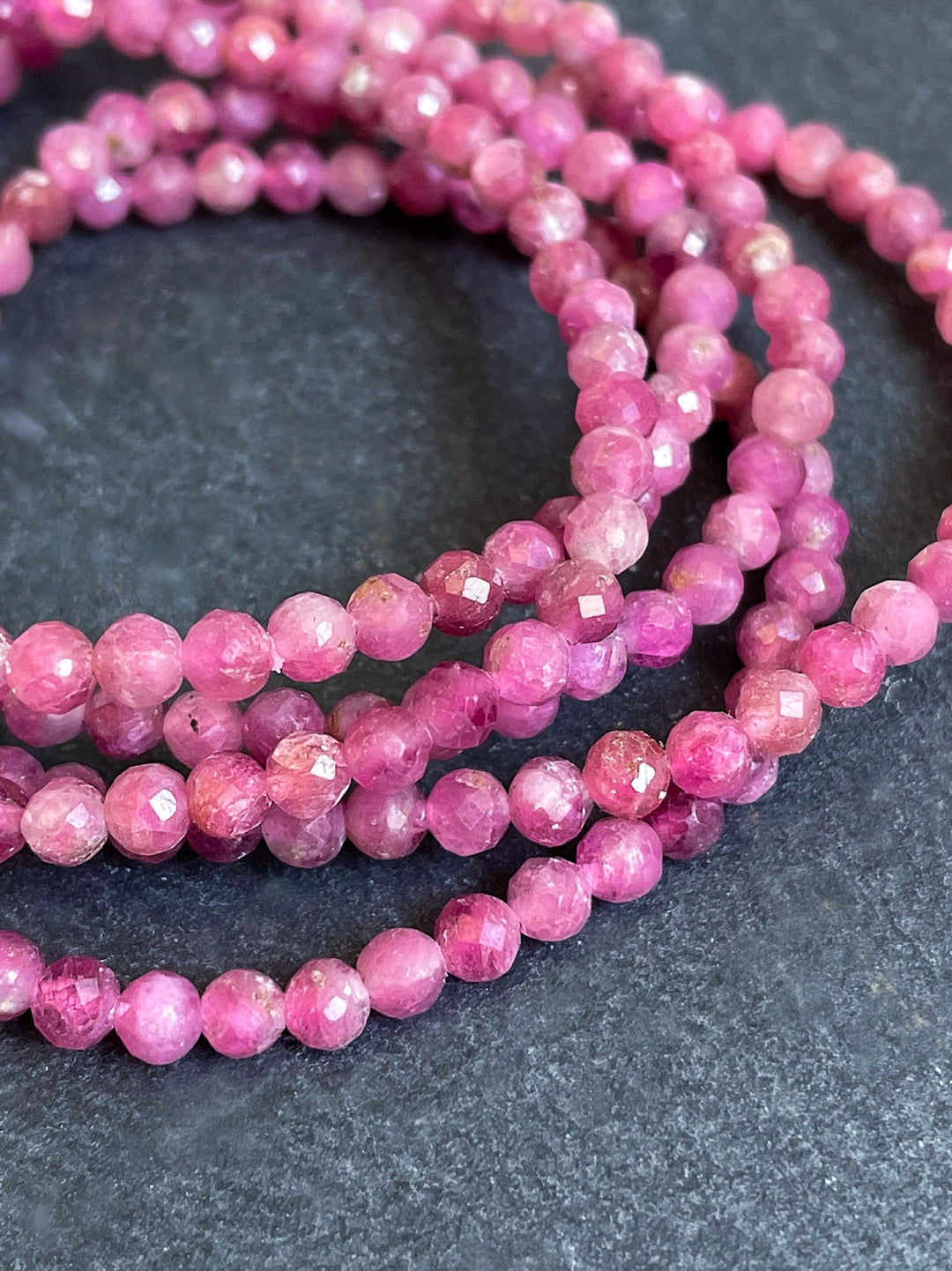 Rosa Turmalin (Rubellit) Armband facettiert - SoulGlow - Armband, balance, Energie