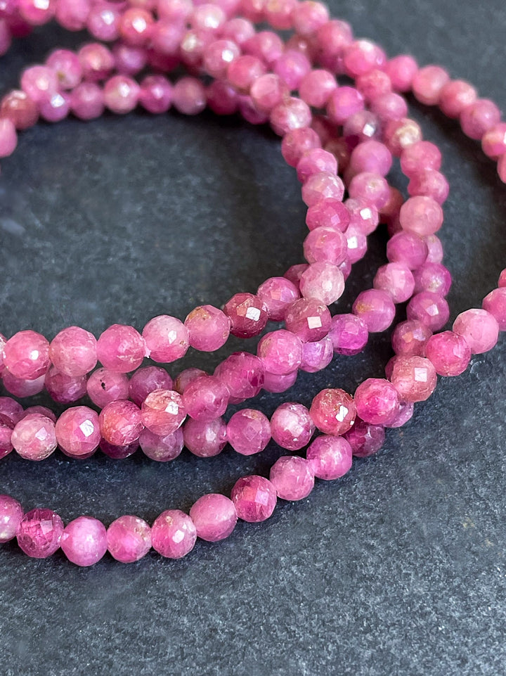 Rosa Turmalin (Rubellit) Armband facettiert - SoulGlow - Armband, balance, Energie