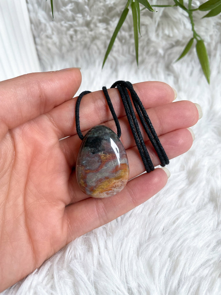 Sardonyx Anhänger - SoulGlow - Anhänger mit Bohrung, balance, braun