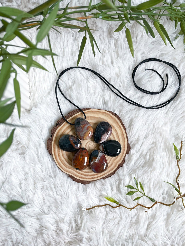 Sardonyx Anhänger - SoulGlow - Anhänger mit Bohrung, balance, braun