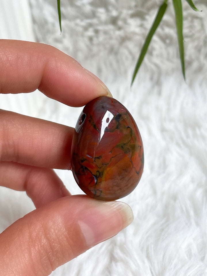 Sardonyx Anhänger - SoulGlow - Anhänger mit Bohrung, balance, braun