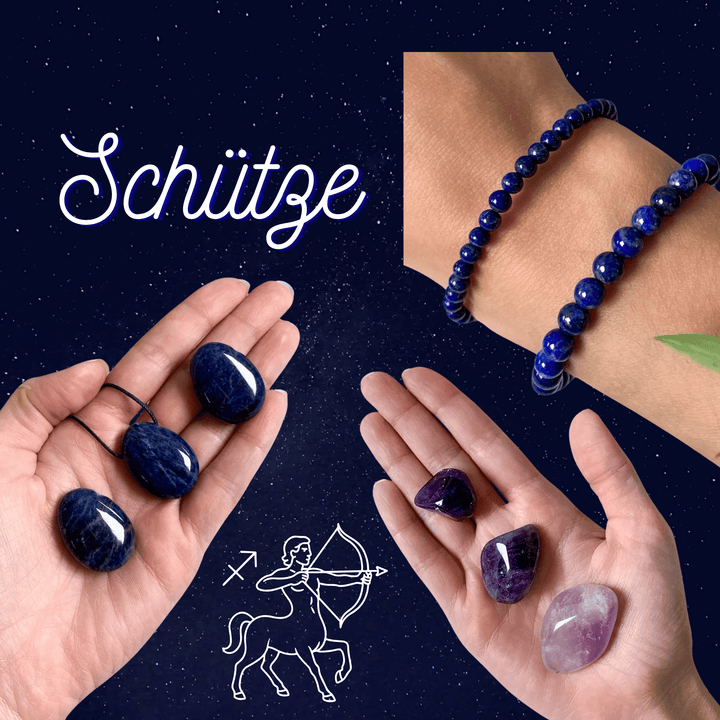 Schütze Sternzeichen Set - SoulGlow - Bundle, Geschenk, Kristall Set
