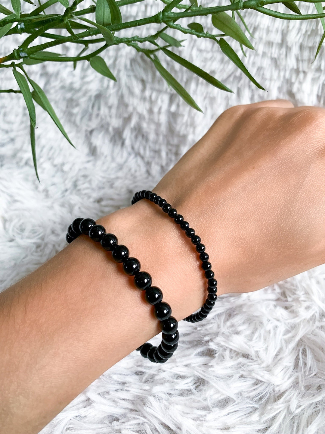 Schwarzer Turmalin Armband, Schörl - SoulGlow - Armband, balance, Erholung & Wohlbefinden