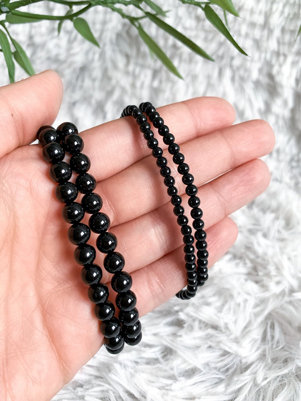 Schwarzer Turmalin Armband, Schörl - SoulGlow - Armband, balance, Erholung & Wohlbefinden