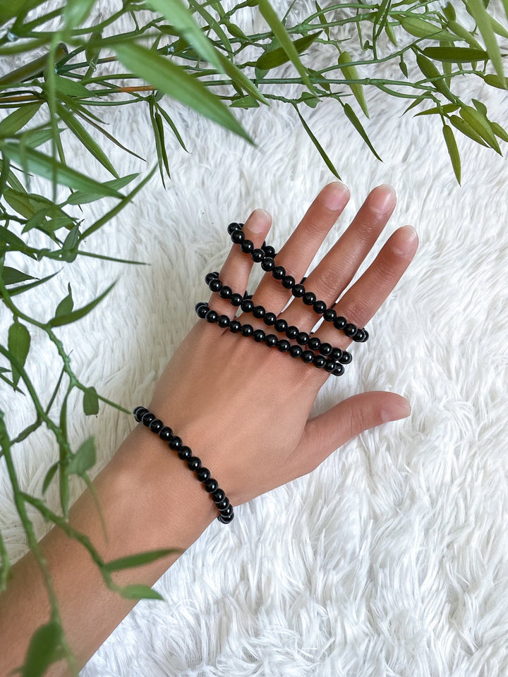Schwarzer Turmalin Armband, Schörl - SoulGlow - Armband, balance, Erholung & Wohlbefinden