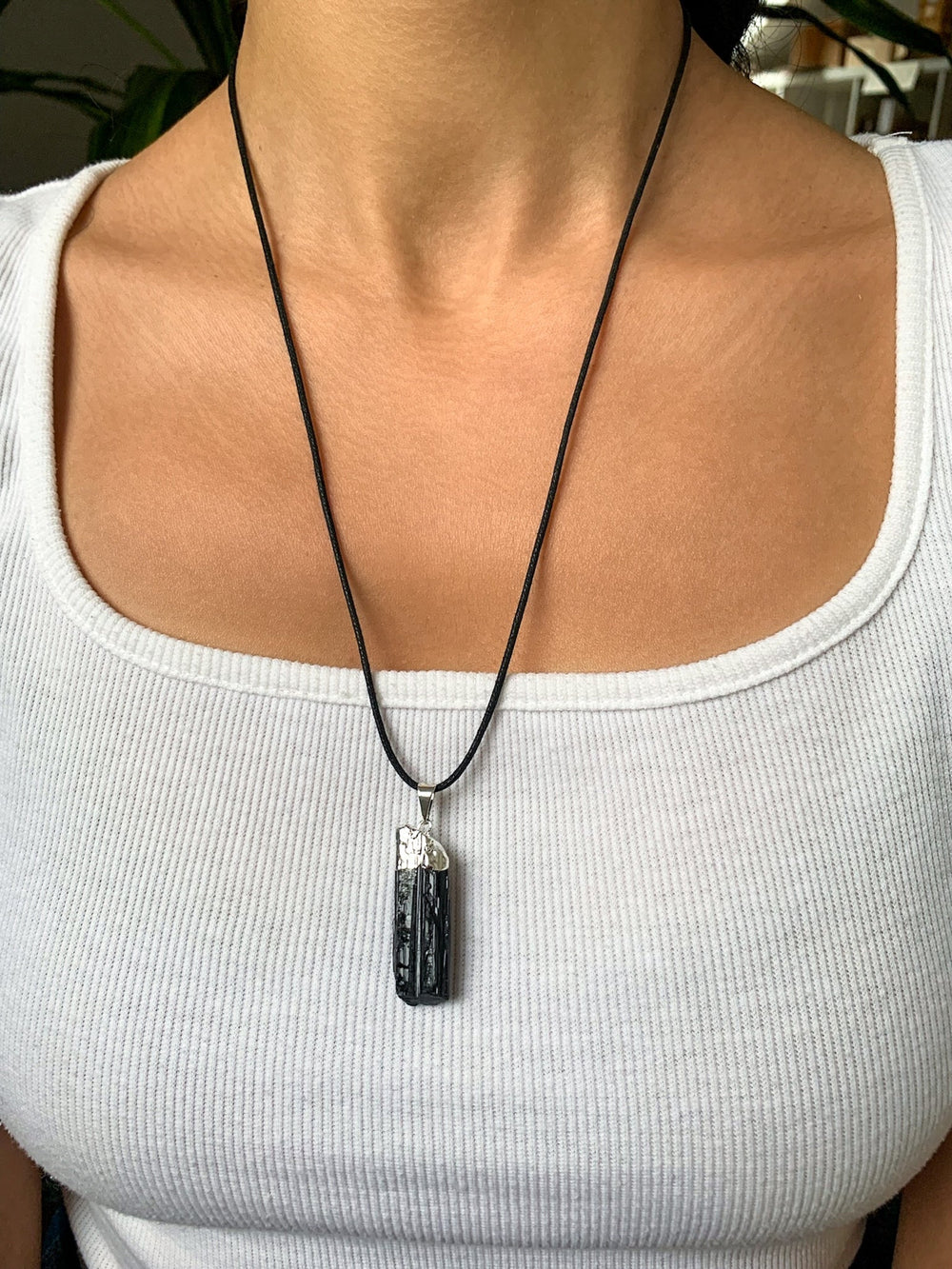 Schwarzer Turmalin Silber Anhänger - SoulGlow - Anhänger, Anhänger mit Öse, balance