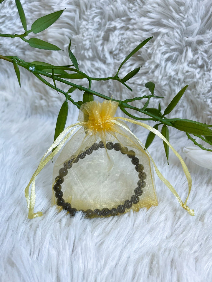 Silber/Goldglanz Obsidian Armband - SoulGlow